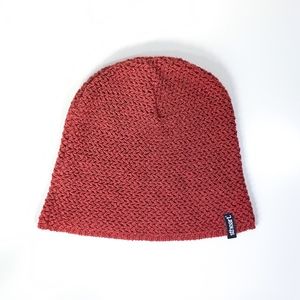 Knit Slouch Beanie by Stheart in Burn Orange/ Rust